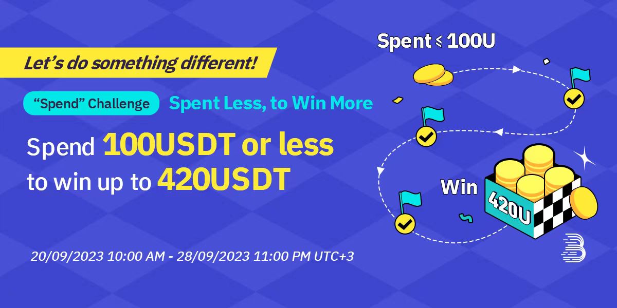 “Spend” Challenge:  Spent Less, to Win More     Join Now Share 08 D 21 H 03 M 24 S 9/20/2023 00:00:00 - 9/29/2023 03:00:00 UTC